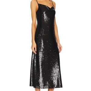 ALL SAINTS Hadley Sequin Dress in Black, Size US 6